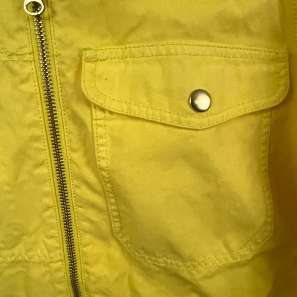 J. Crew Women’s‎ Yellow Light Weight Full Zip Hooded Anorak- Size Small - Picture 7 of 12